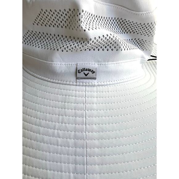 Callaway Elements Big Spring Golf Club Sun Hat White 4” Brim Size L - Picture 3 of 9
